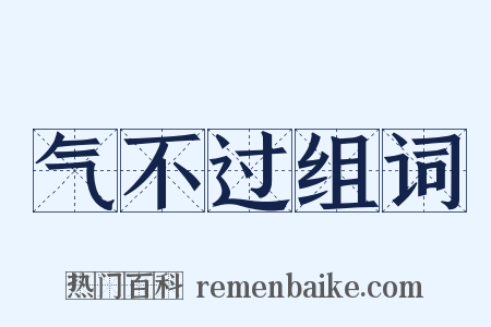 气不过组词是什么意思的图片